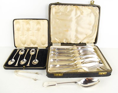 Lot 360 - A group of five silver teaspoons, H Hunt,...