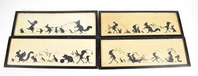 Lot 357 - M Forster Knight: Four framed silhouettes of...