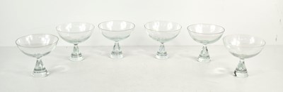 Lot 128 - A set of six Holmgaard champagne coupes in the...