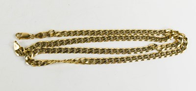 Lot 212 - A 9ct gold curb link chain, 34.26g, 61cm long.