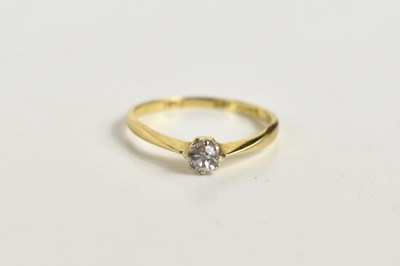 Lot 146 - An 18ct gold and diamond solitaire ring, the...