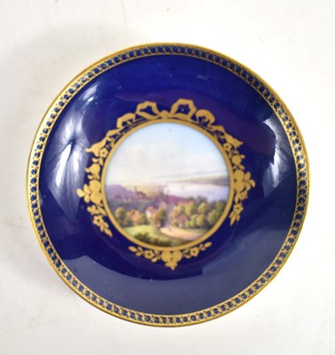 Lot 1 - A Meissen porcelain dish, gilded cobalt blue,...