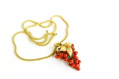 Lot 6 - An 18ct gold beaded rope necklace, with a gold...