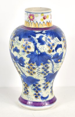 Lot 111 - A Chinese vase decorated with flowers and...