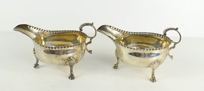 Lot 416 - A pair of Victorian silver sauce boats, with...