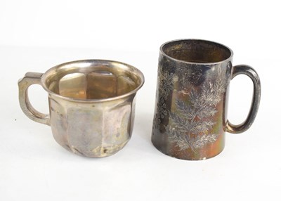 Lot 396 - A Victorian silver christening tankard, or mug,...