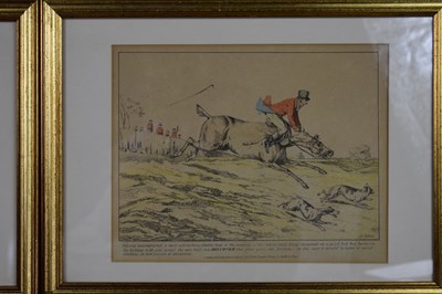 Lot 95 - A group of four 19th century comical hunting...