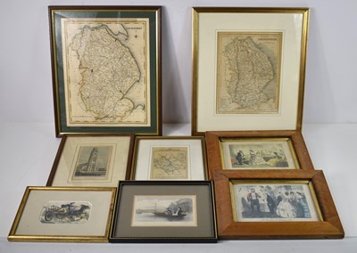 Lot 349 - A group of 19th century engravings and maps to...