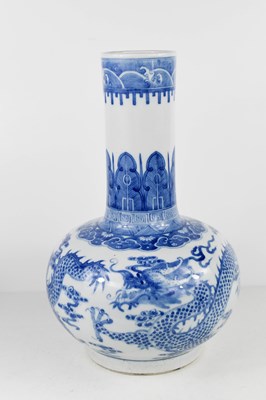 Lot 15 - A Chinese blue and white bottle vase, with...