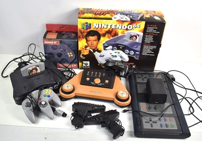 Lot 393 - A Nintendo 64 games console, Goldeneye 007...