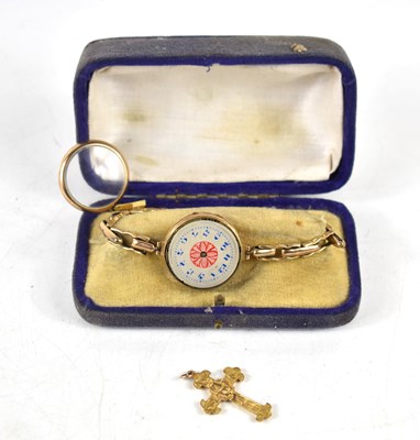 Lot 181 - A 9ct gold watch in the original case a/f,...