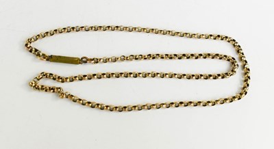 Lot 160 - A 9ct gold chain link necklace, with a gold...