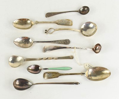 Lot 389 - A collection of various miscellaneous spoons,...