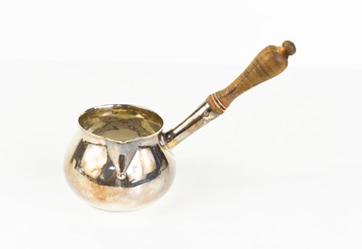 Lot 388 - A George II silver brandy warmer, with turned...