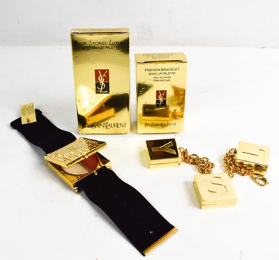 Lot 369 - Two Yves Saint Laurent make up bracelets, one...