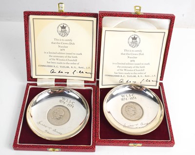 Lot 405 - Two limited edition silver Churchill...