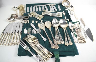 Lot 409 - A part set of silver plated cutlery in the...