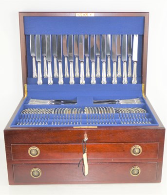 Lot 317 - A canteen of silver cutlery for a ten place...