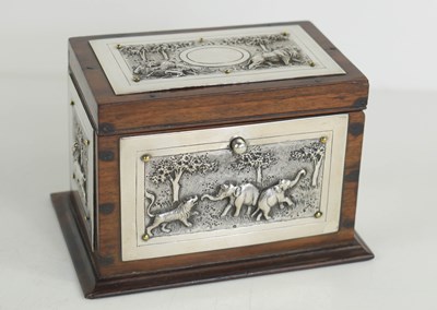 Lot 198 - A 19th Indian century travelling tea caddy,...