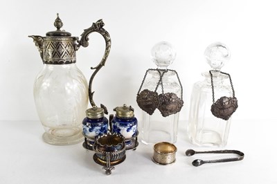 Lot 217A - A 19th century silver plated and etched glass...