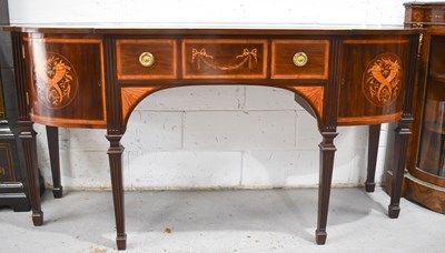 Lot 460 - A George III mahogany sideboard, with three...