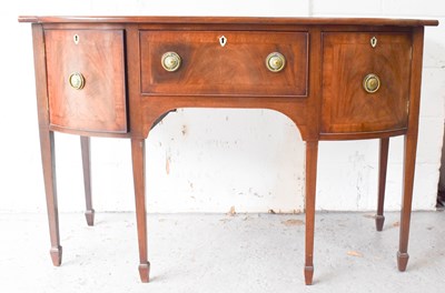 Lot 434 - A George III mahogany sideboard, with two...