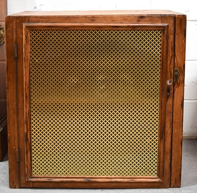 Lot 445A - A 20th century wooden meat safe, with metal...