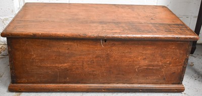 Lot 452 - An 18th century oak chest, 93 by 48 by 35cm.