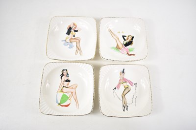Lot 22 - A set of four vintage kitsch porcelain...
