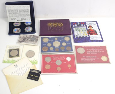 Lot 303 - A group of commemorative coins, some silver to...