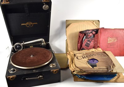 Lot 238 - An antique Columbia 109 portable gramophone...