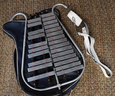 Lot 410 - A 20th century marching band Glockenspiel,...