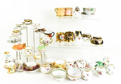 Lot 10 - A collection of porcelain miniatures, to...