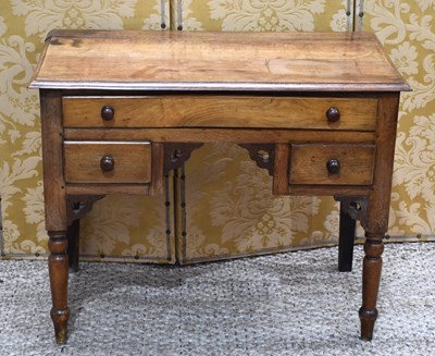 Lot 430 - A 19th century oak side table with one long...