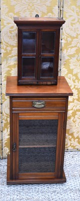 Lot 438 - An Edwardian mahogany music cabinet with...