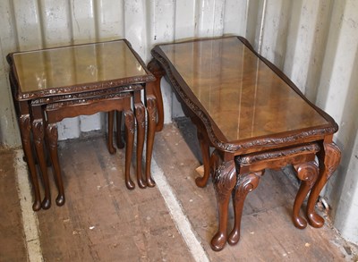 Lot 420 - A nest of mahogany side tables together with a...