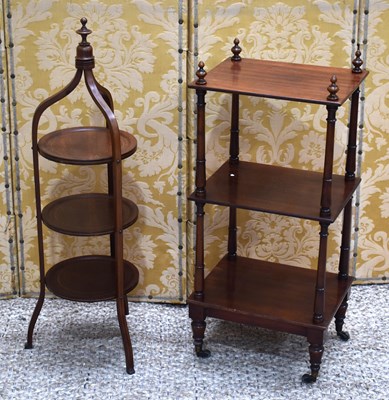 Lot 424 - A Victorian mahogany three tier bookcase with...