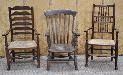 Lot 434 - A group of 19th century chairs to include an...