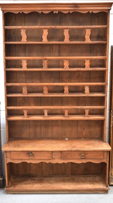 Lot 455 - A Victorian fruitwood rustic country dresser...