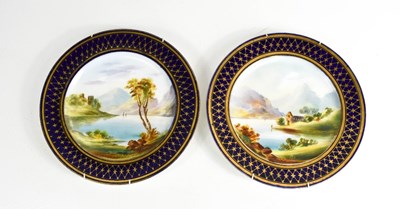 Lot 15 - A pair of Coalport porcelain plates, each...