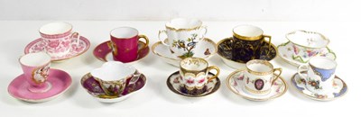 Lot 142 - A group of various porcelain coffee demitasse...