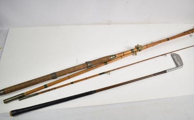 Lot 195 - A vintage George Wilkinson split cane fishing...