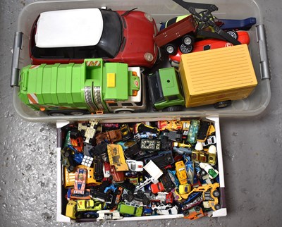 Lot 399 - A large group of vintage and later toy cars to...