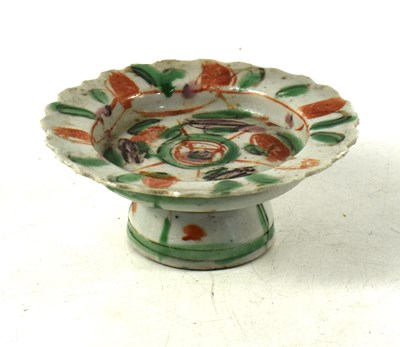 Lot 139 - A small Chinese porcelain footed dish,...