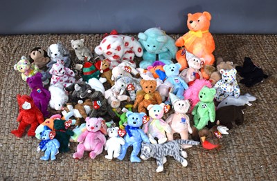 Lot 397 - A collection of forty six Ty Beanie Babies to...