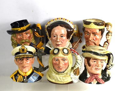 Lot 50 - A group of Royal Doulton character jugs to...