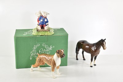 Lot 36 - A Beswick Brindle Boxer dog together a Beswick...