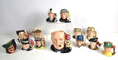 Lot 53 - A group of Royal Doulton character jugs to...