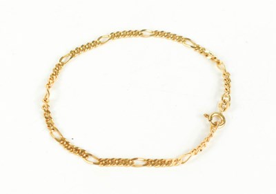 Lot 329 - A 9ct gold chain link bracelet, with hoop...