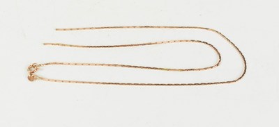 Lot 88 - A 9ct rose gold block link necklace, with hoop...